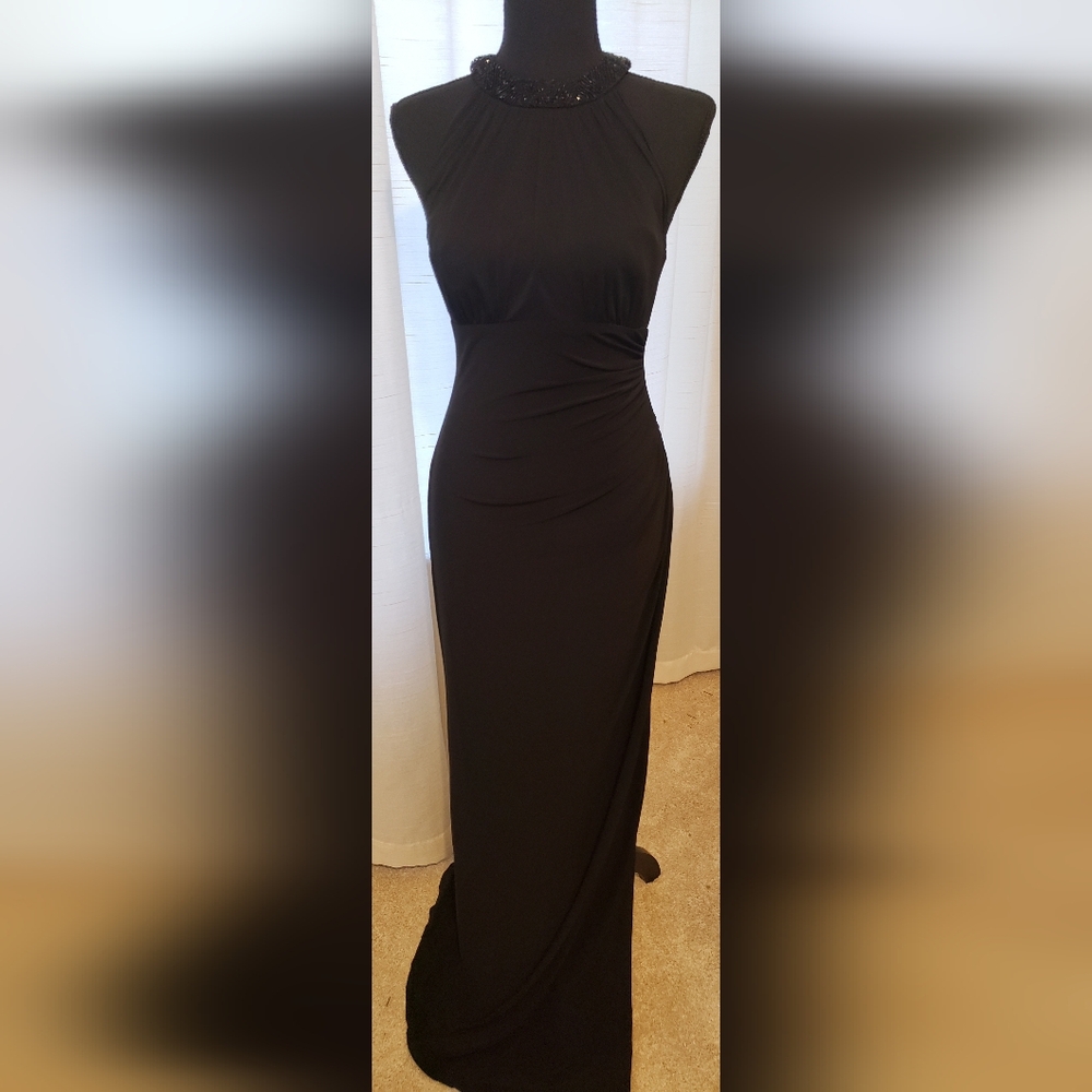 Ralph Lauren Black Full Length Formal Gown